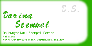 dorina stempel business card